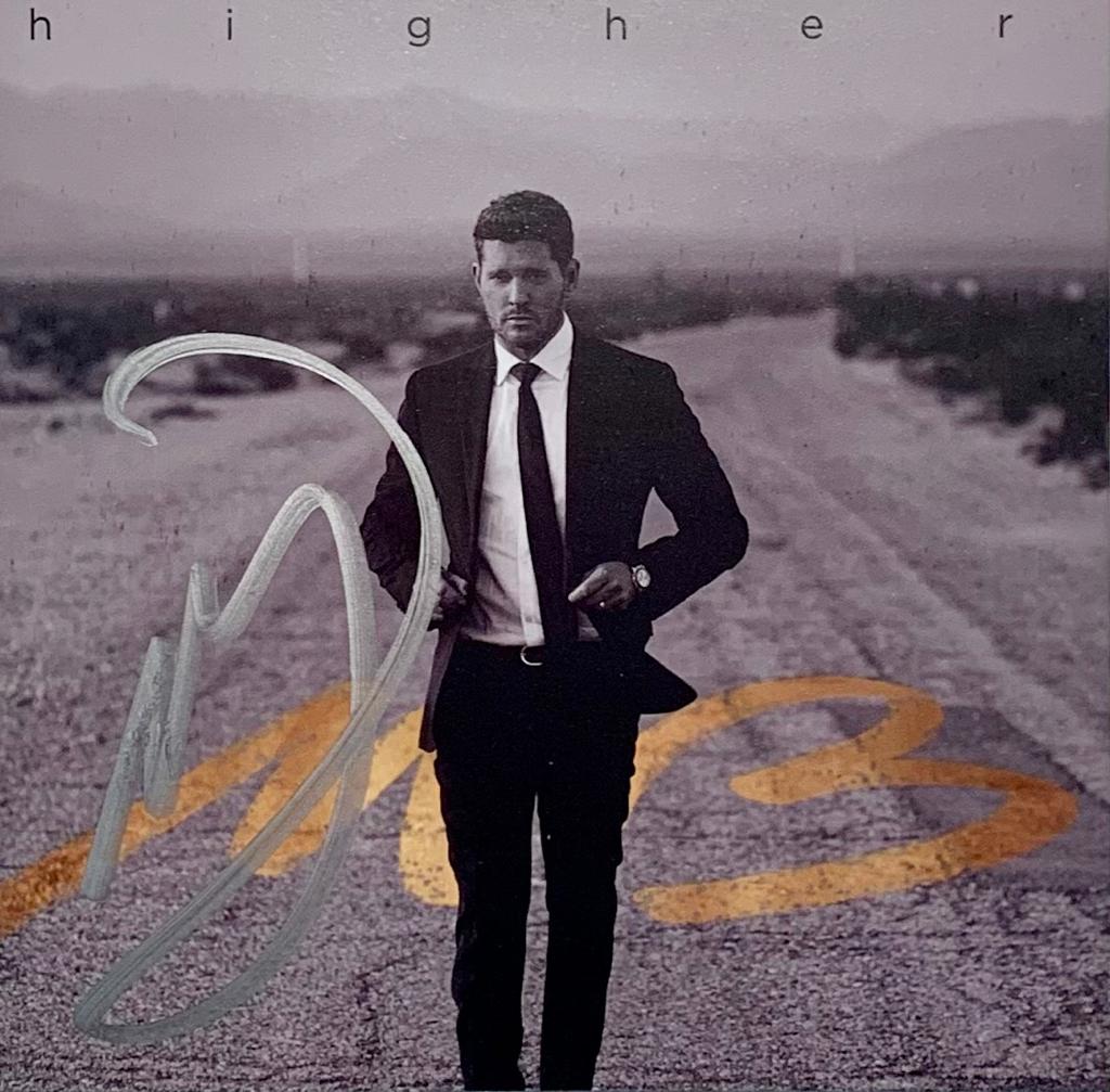 Buble Michael Higher Cd Booklet Autografato Esclusiva Discoteca 